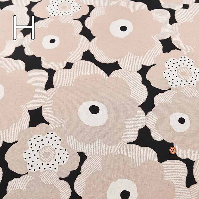 C/L Canvas Printed Fabric - Poppy - nomura tailor