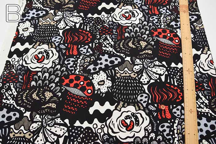 10/1 Cotton Canvas Printed Fabric Mushroom - nomura tailor