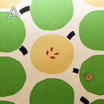 C/L Canvas Print Fabric - Blue Apple - nomura tailor