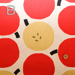 C/L Canvas Print Fabric - Blue Apple - nomura tailor