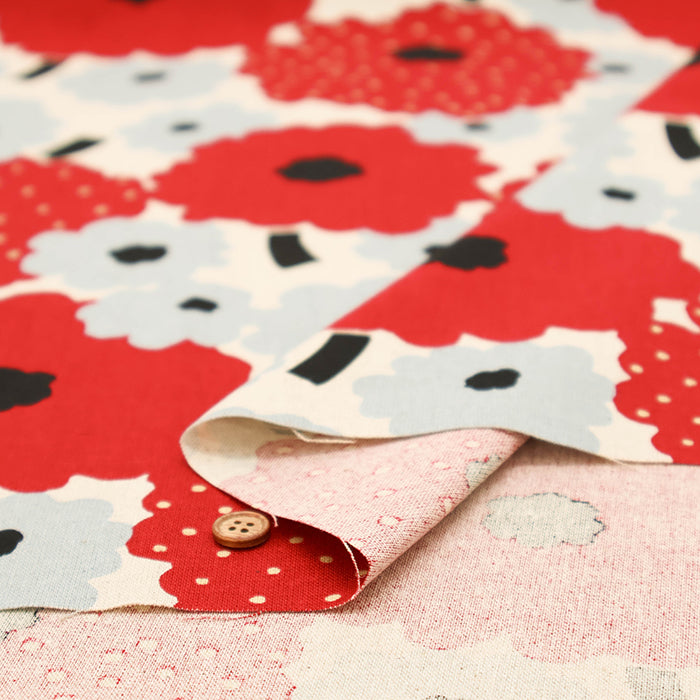 C/L Canvas Print Fabric - Marigold - nomura tailor