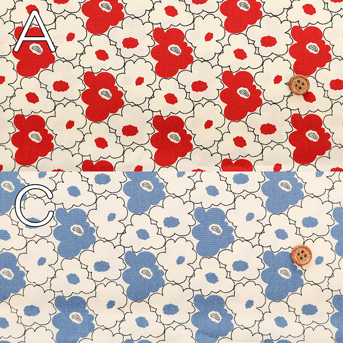 Cotton Broad Fabric - Mini Peach Flower - nomura tailor