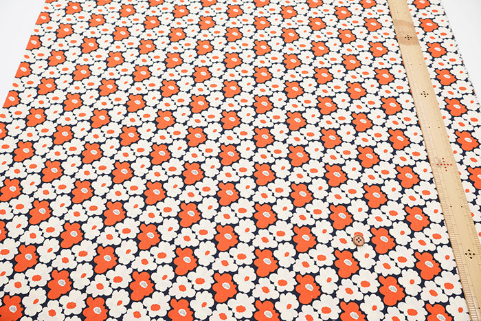 Cotton Broad Fabric - Mini Peach Flower - nomura tailor