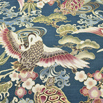 Cotton Dobby Lame (Glitter) Fabric - “Japanese Patterns, Cranes and Turtles” - nomura tailor