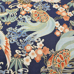 Cotton Dobby Lame (Glitter) Fabric - “Japanese Patterns, Cranes and Turtles” - nomura tailor