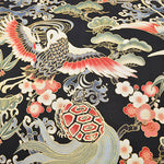 Cotton Dobby Lame (Glitter) Fabric - “Japanese Patterns, Cranes and Turtles” - nomura tailor