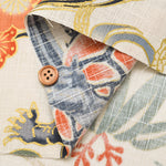 Cotton Dobby Lame (Glitter) Fabric - “Japanese Patterns, Cranes and Turtles” - nomura tailor