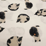 Cotton Dobby Fabric - Japanese Pattern - Cat - nomura tailor