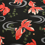 Cotton Dobby Fabric - Japanese Pattern - Goldfish - nomura tailor