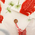 Cotton Dobby Fabric - Japanese Pattern - Goldfish - nomura tailor