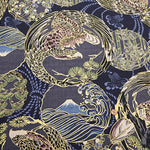 Cotton Dobby Fabric - Japanese Pattern Hawk - nomura tailor