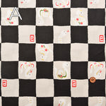 Cotton Muslin Fabric - Check Pattern - White Snake - nomura tailor