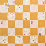 Cotton Muslin Fabric - Check Pattern - White Snake - nomura tailor