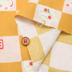 Cotton Muslin Fabric - Check Pattern - White Snake - nomura tailor