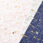 Cotton 40 Broadcloth Printed Fabric - Fast food - nomura tailor