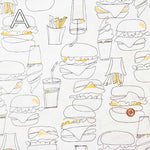 Cotton 40 Broadcloth Printed Fabric - Fast food - nomura tailor