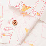 Cotton 40 Broadcloth Printed Fabric - Fast food - nomura tailor