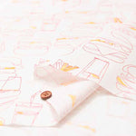 Cotton 40 Broadcloth Printed Fabric - Fast food - nomura tailor