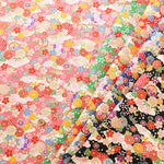 Cotton Dobby Japanese-style Print Fabric - Floral - nomura tailor