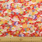 Cotton Dobby Japanese-style Print Fabric - Floral - nomura tailor
