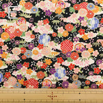 Cotton Dobby Japanese-style Print Fabric - Floral - nomura tailor