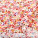 Cotton Dobby Japanese-style Print Fabric - Floral - nomura tailor