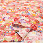 Cotton Dobby Japanese-style Print Fabric - Floral - nomura tailor