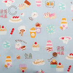 Cotton Oxford Fabric - Hangul Sweets Animal - nomura tailor