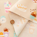 Cotton Oxford Fabric - Hangul Sweets Animal - nomura tailor