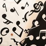 Cotton Oxford Fabric - Musical Notes - nomura tailor