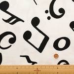 Cotton Oxford Fabric - Musical Notes - nomura tailor