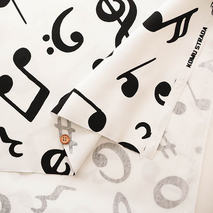 Cotton Oxford Fabric - Musical Notes - nomura tailor