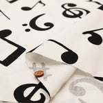 Cotton Oxford Fabric - Musical Notes - nomura tailor