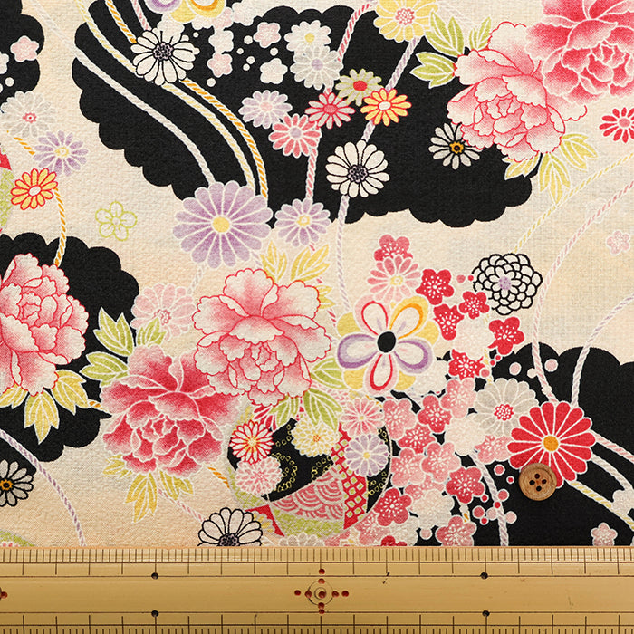 Cotton Scare Embossed Fabric - Japanese Pattern - nomura tailor