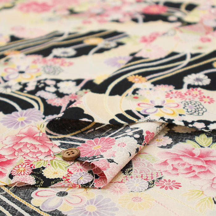 Cotton Scare Embossed Fabric - Japanese Pattern - nomura tailor