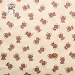 Cotton Double Gauze Print Fabric - Bear - nomura tailor
