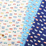 Cotton Double Gauze Print Fabric - Car - nomura tailor