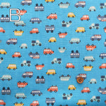 Cotton Double Gauze Print Fabric - Car - nomura tailor