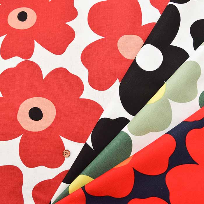 C/L Canvas Printed Fabric - Flower - nomura tailor