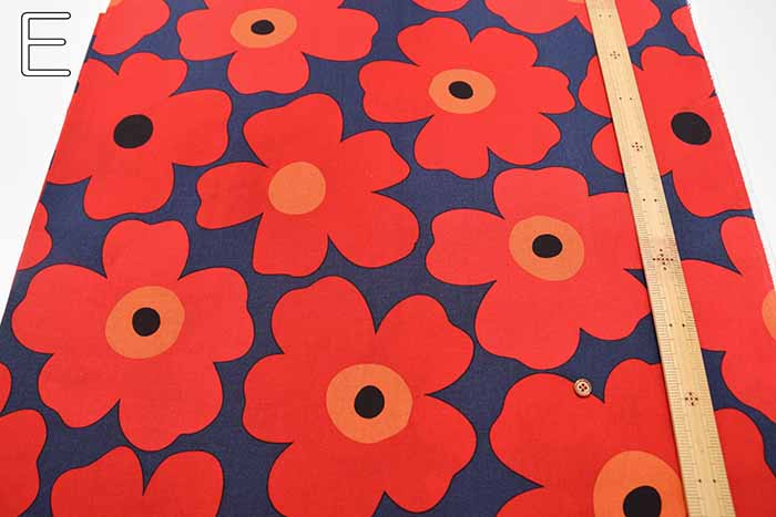 C/L Canvas Printed Fabric - Flower - nomura tailor