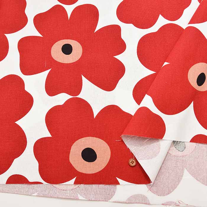 C/L Canvas Printed Fabric - Flower - nomura tailor