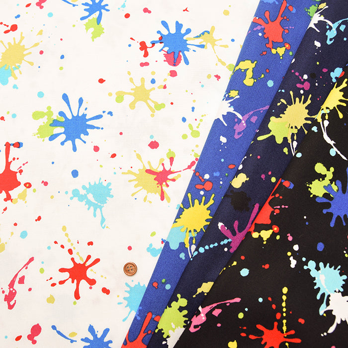 Cotton Oxford Printed Fabric - Splash - nomura tailor
