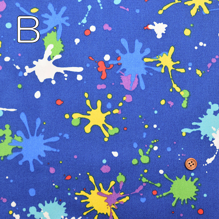 Cotton Oxford Printed Fabric - Splash - nomura tailor