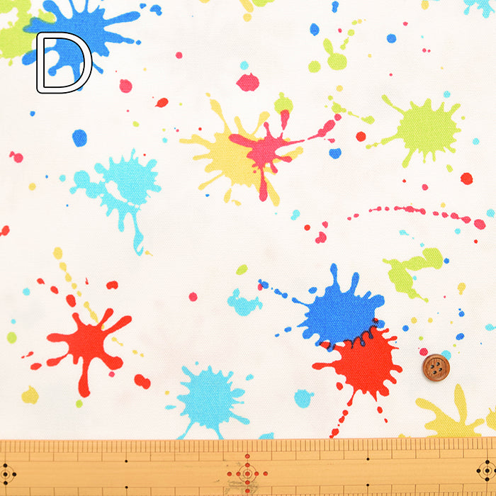 Cotton Oxford Printed Fabric - Splash - nomura tailor