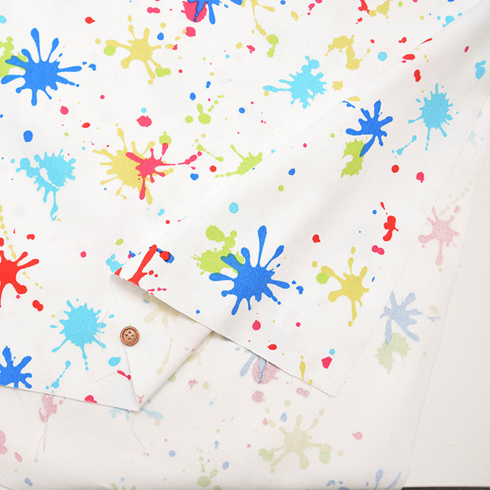 Cotton Oxford Printed Fabric - Splash - nomura tailor