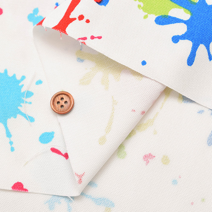 Cotton Oxford Printed Fabric - Splash - nomura tailor
