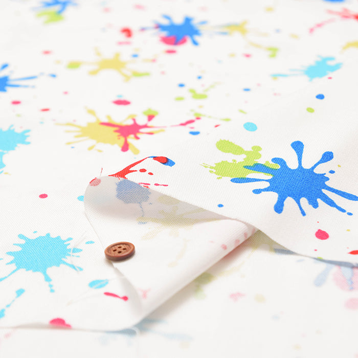 Cotton Oxford Printed Fabric - Splash - nomura tailor
