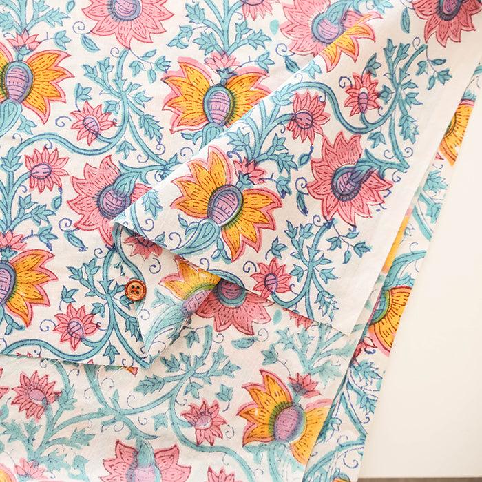 Made in India Cotton Cambric Print Fabric - Ethnic - nomura tailor