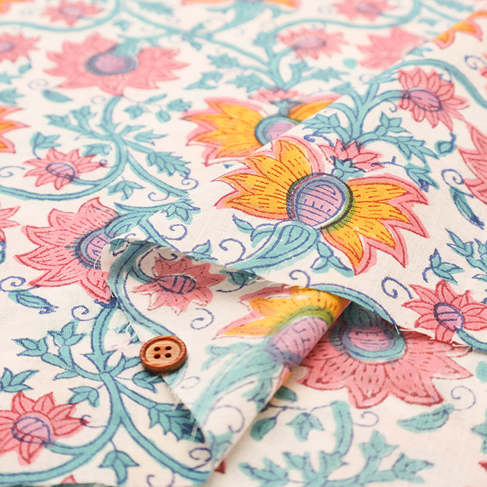 Made in India Cotton Cambric Print Fabric - Ethnic - nomura tailor