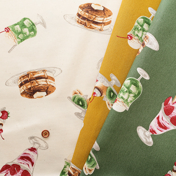 Cotton Oxford Fabric - Cafe Dessert - nomura tailor